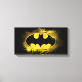 Batman Symbol | Schwarz-Gelb-Logo Leinwanddruck (Vorderseite)
