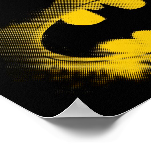 Batman Symbol | Schwarz-Gelb-Logo Poster (Ecke)