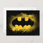 Batman Symbol | Schwarz-Gelb-Logo Postkarte (Vorne/Hinten)