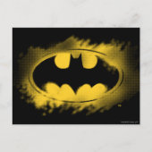 Batman Symbol | Schwarz-Gelb-Logo Postkarte (Vorderseite)
