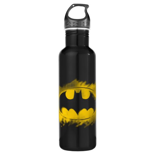 Batman Symbol | Schwarz-Gelb-Logo Trinkflasche (Vorderseite)