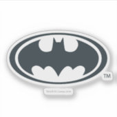 Batman Symbol | Schwarz-Weiß-Logo Aufkleber (Vorderseite)