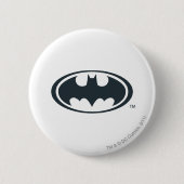 Batman Symbol | Schwarz-Weiß-Logo Button (Vorderseite)