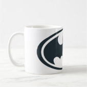 Batman Symbol | Schwarz-Weiß-Logo Kaffeetasse (Links)