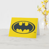 Batman Symbol | Schwarz-Weiß-Logo Karte (Gelbe Blume)