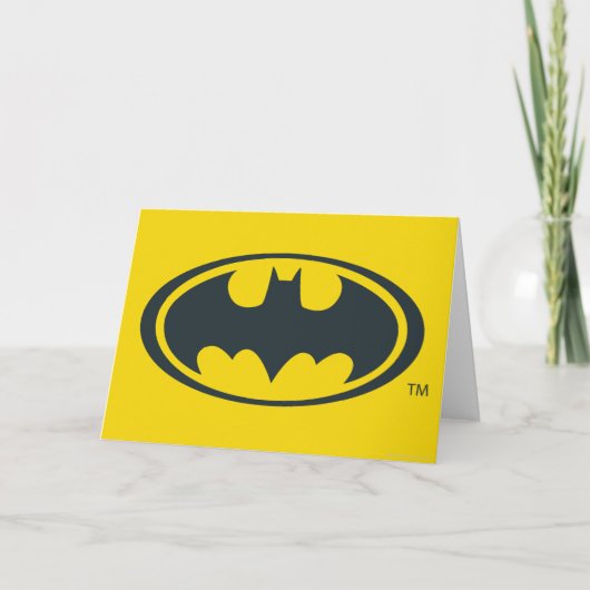 Batman Symbol | Schwarz-Weiß-Logo Karte (Vorderseite)