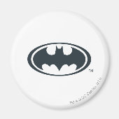 Batman Symbol | Schwarz-Weiß-Logo Magnet (Vorne)