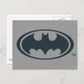 Batman Symbol | Schwarz-Weiß-Logo Postkarte (Vorne/Hinten)