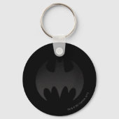 Batman Symbol | Schwarz-weißes Logo Schlüsselanhänger (Vorderseite)
