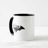 Batman Symbol | Schwarzes Schattenlogo Tasse (Vorderseite Links)