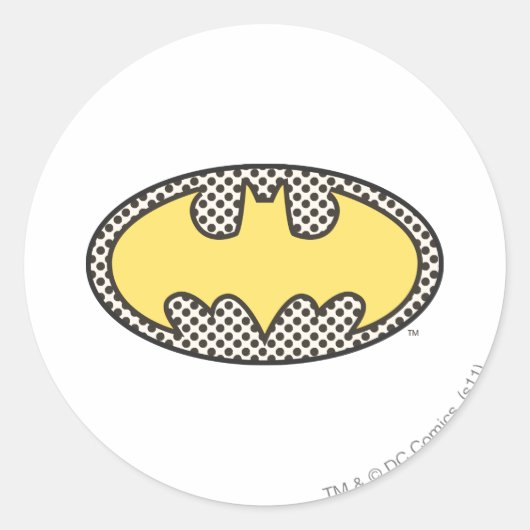 Batman Symbol | Showtime-Logo Runder Aufkleber (Vorderseite)