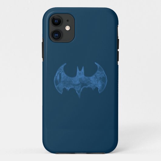 Batman Symbol | Sketchbook Light Blue Logo Case-Mate iPhone Hülle (Rückseite)