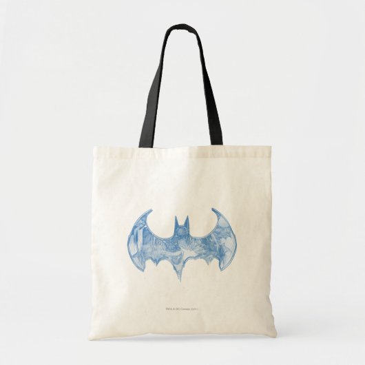 Batman Symbol | Sketchbook Light Blue Logo Tragetasche (Vorne)