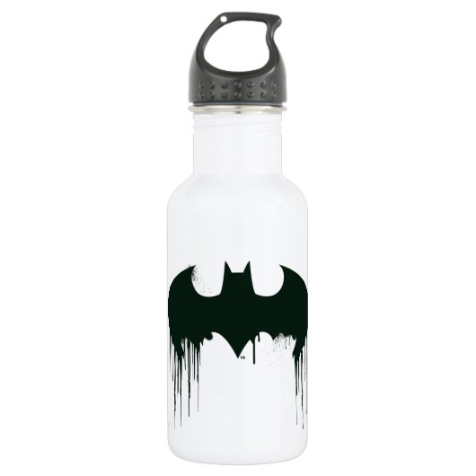 Batman Symbol | Spraypainlogo Edelstahlflasche (Vorderseite)