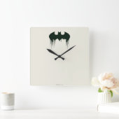 Batman Symbol | Spraypainlogo Quadratische Wanduhr (Zuhause)