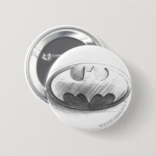 Batman Symbol | Zeichnend Zeichen Button (Vorne & Hinten)