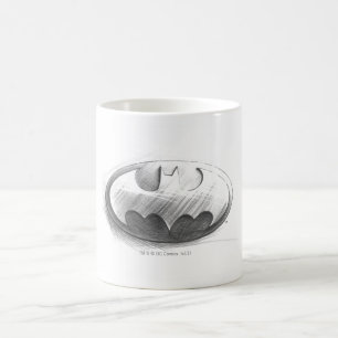 Batman Symbol Zeichnend Zeichen Kaffeetasse
