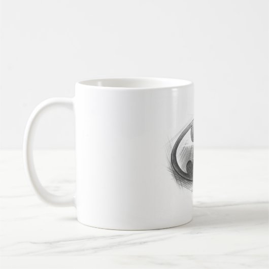 Batman Symbol | Zeichnend Zeichen Kaffeetasse (Links)