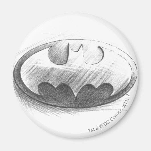 Batman Symbol | Zeichnend Zeichen Magnet (Vorne)