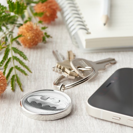 Batman Symbol | Zeichnend Zeichen Schlüsselanhänger (Seite)