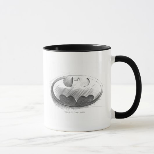 Batman Symbol | Zeichnend Zeichen Tasse (Rechts)