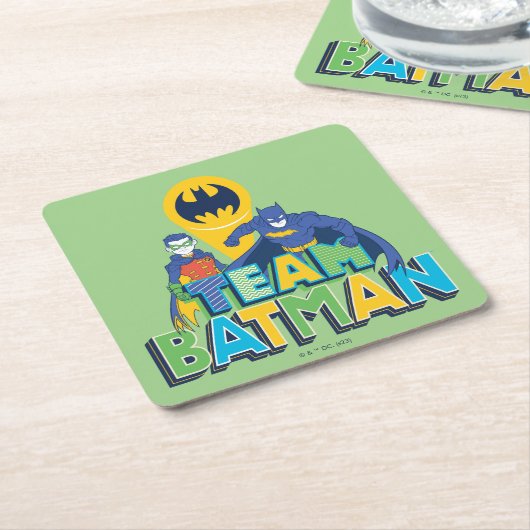 Batman | Team Batman & Robin Rechteckiger Pappuntersetzer (angewinkelt)