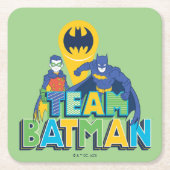 Batman | Team Batman & Robin Rechteckiger Pappuntersetzer (Vorderseite)