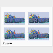 Batman | Team Super Heroes Rechteckiger Aufkleber (Blatt)