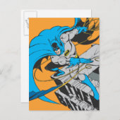 Batman Throws Batarang on Rooftop Postkarte (Vorne/Hinten)