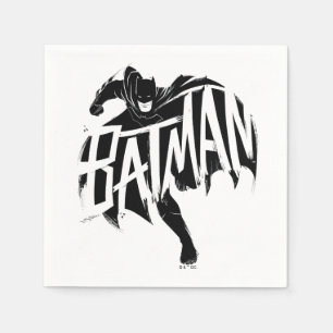 Batman-Tintenpinsel-Name Serviette