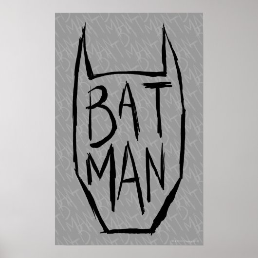Batman Type in Head Poster (Vorne)
