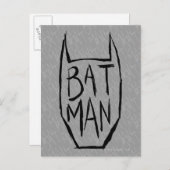 Batman Type in Head Postkarte (Vorne/Hinten)