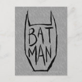 Batman Type in Head Postkarte (Vorderseite)