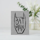 Batman Type in Head Postkarte (Stehend Vorderseite)