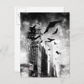 Batman | Überfliegende Fledermäuse Postkarte (Vorne/Hinten)