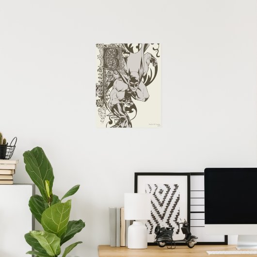 Batman und Dekorationsbrief B Poster (Heimbüro)