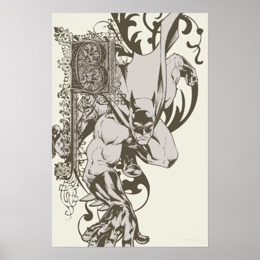 Batman und Dekorationsbrief B Poster (Vorne)