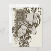 Batman und Dekorationsbrief B Postkarte (Vorne/Hinten)