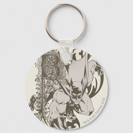 Batman und Dekorationsbrief B Schlüsselanhänger (Vorderseite)
