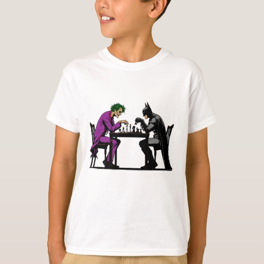 Batman und Joker Schachspielen T - Shirt (Vorderseite)