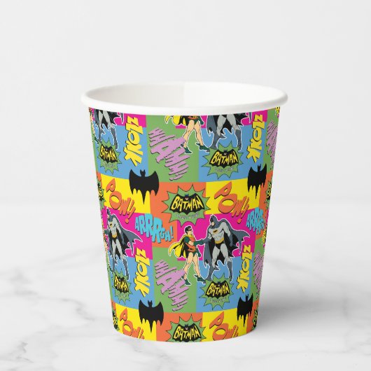 Batman und Robin | Action Handshake Muster Pappbecher (Links)