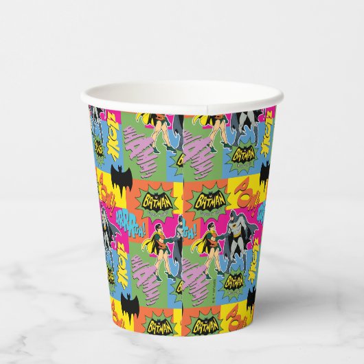 Batman und Robin | Action Handshake Muster Pappbecher (Rechts)