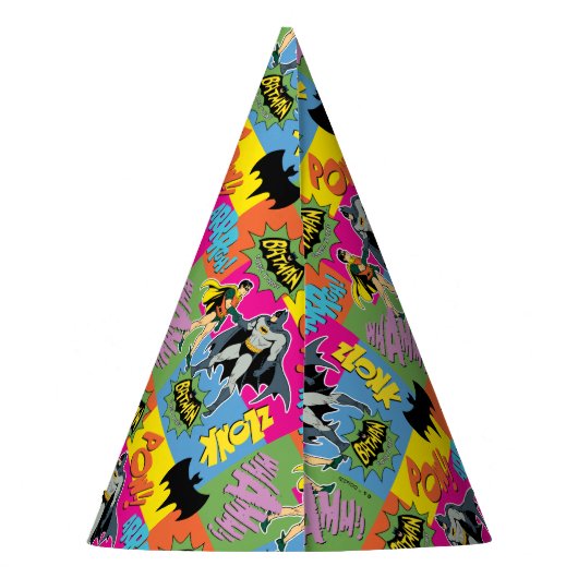 Batman und Robin | Action Handshake Muster Partyhütchen (Rückseite)