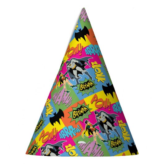 Batman und Robin | Action Handshake Muster Partyhütchen (Links)