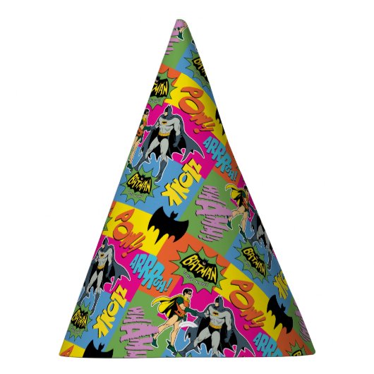 Batman und Robin | Action Handshake Muster Partyhütchen (Rechts)