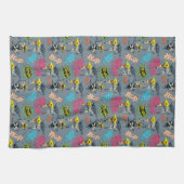 Batman und Robin Action Muster Geschirrtuch (Horizontal)