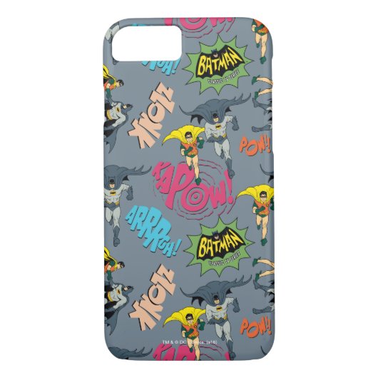 Batman und Robin Action Pattern Case-Mate iPhone Hülle (Rückseite)