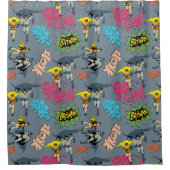 Batman und Robin Action Pattern Duschvorhang (Vorderseite)