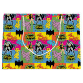 Batman und Robin Action Pattern Große Geschenktüte (Vorderseite)