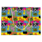 Batman und Robin Action Pattern Große Geschenktüte (Rückseite)